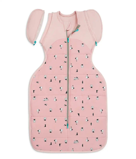Swaddle Up™ 2-in-1 Transition Bag 2.5 TOG Organic Cotton/Merino Wool Rose Lamb's Best Friend