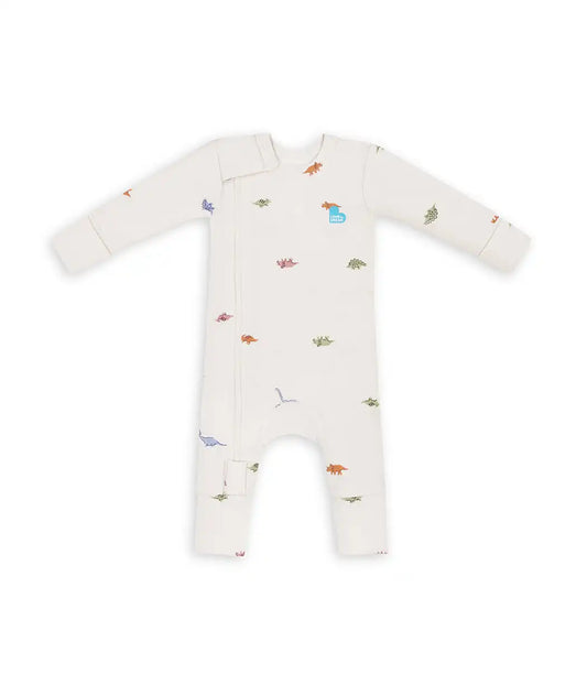 Romper Snug Fit Viscose from Bamboo Cream Dino Snore