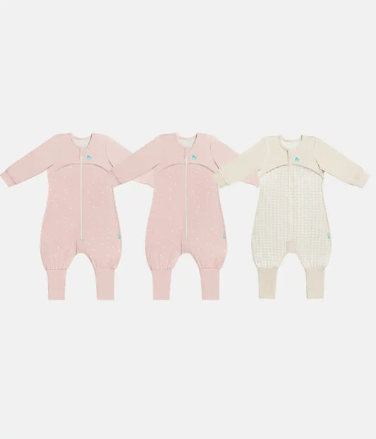 Sleep Suit Bundle | 1.0 TOG | Powder Pink Twinkle 2 | Tan Houndstooth